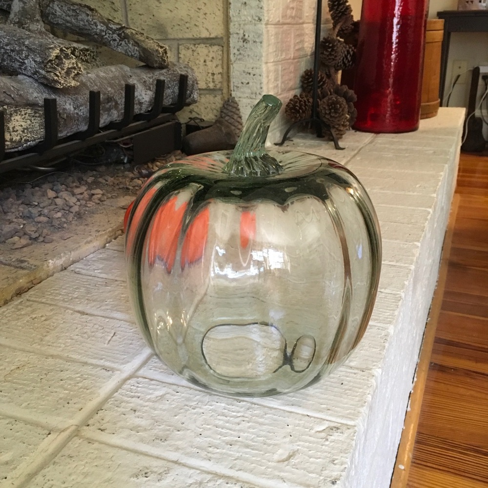 Hand-Blown Glass Pumpkin Décor
